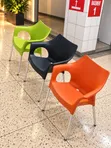 VIP Steel Legs Plastic Chairs with Armrests - 2