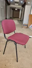 Refurbished Maroon Office Waiting Chair - 1