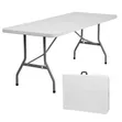 Brand New Foldable Plastic Dining Table with Metal Stands - 1