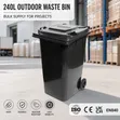 240L Heavy Duty Plastic Dust Bins - 1