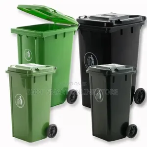 4-Piece Combo Set 120L Plastic Dust Bins