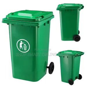 240L Heavy Duty Plastic Dust Bins with Wheels