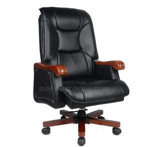 Adjustable Genuine Leather Executive Office Chair