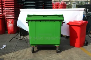 Large 660L Green Plastic Dust Bins