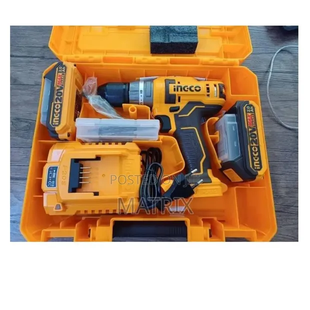INGCO Cordless Impact Drill 20V with 2 Batteries - 1