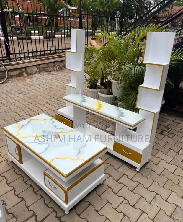 New Gold Center Table / Coffee Table - 1