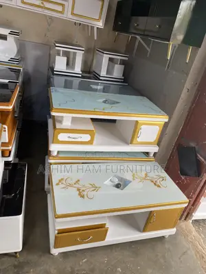 Brand New Gold Rectangular Center Table