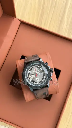 Diesel Chronograph Watch with Brown Leather Strap