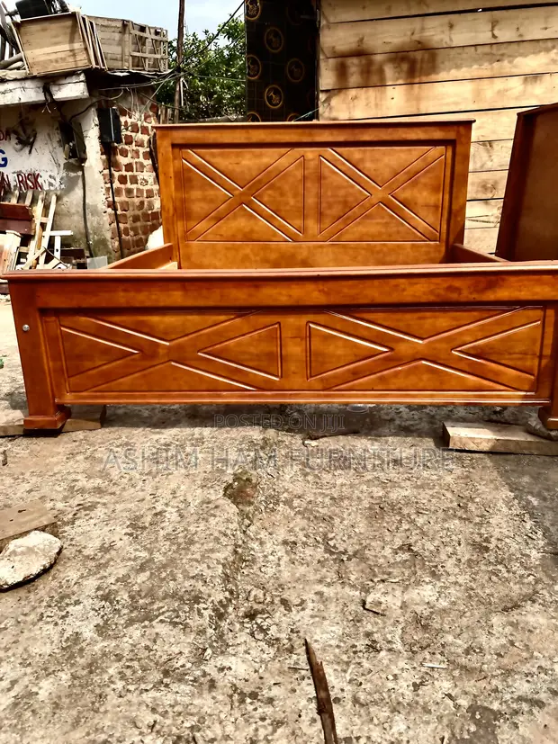 Sprayed Mahogany Colour Bed - 1