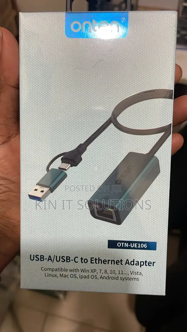 Onten OTN-UE106 USB-A/USB-C to Ethernet Adapter - 1