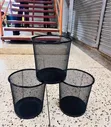 Black Metal Wire Mesh Waste Bin - 2