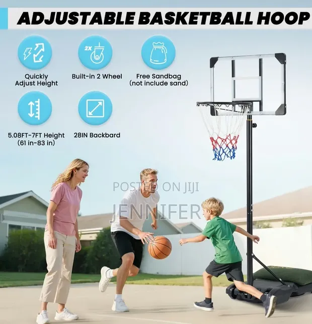 Freestanding Children's Basketball Hoop (243cm Max Height) - 1