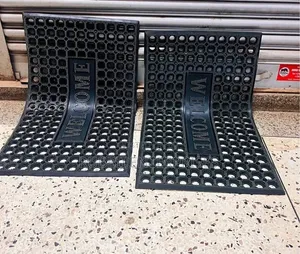 Square Rubber Doormat - Welcome