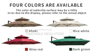 Large 3m Round Garden Umbrella - Brand New