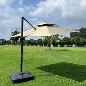 Large Khaki Outdoor Umbrella