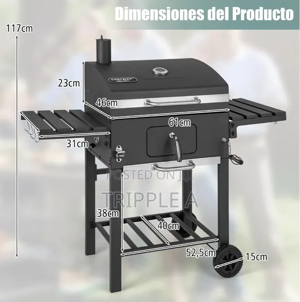 Giantex Charcoal Grill with Wheels - 1