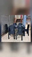 1 Rectangular Table + 6 Plastic Woven Chairs - 2