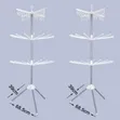 3-Tier Folding Clothes Drying Rack with 24 Clips - 2