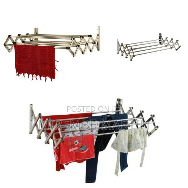 Stainless Steel Folding Wall-Mounted Clothes Drying Rack - 1