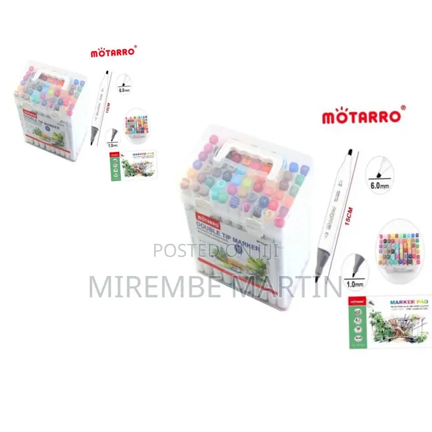 Motarro Quality Dual Tip Markers - 60 Colors - 1