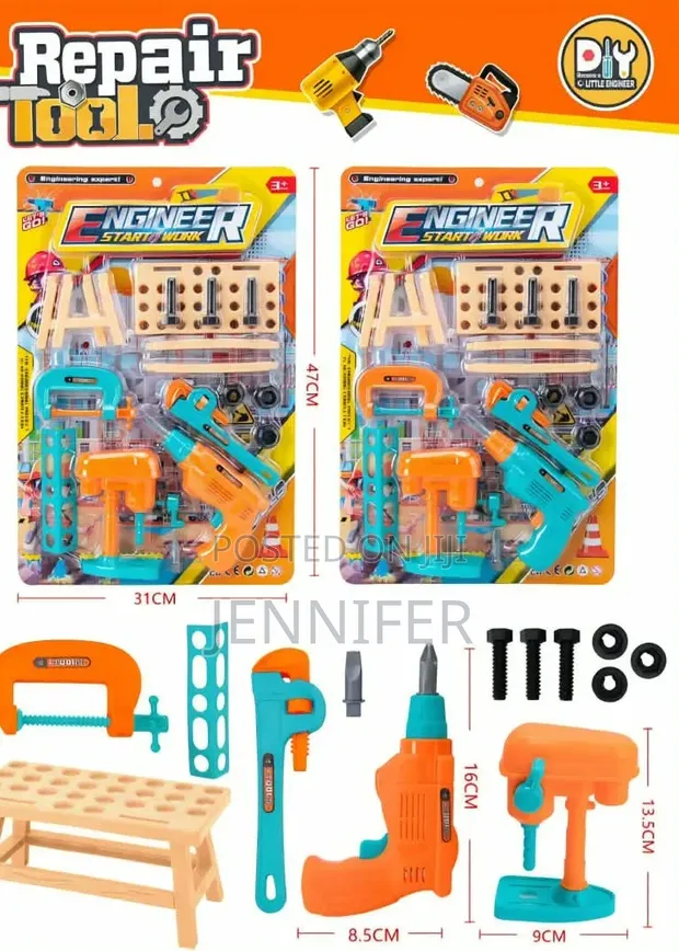 Children's Plastic Construction Toy Tool Set - 1