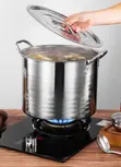 Heavy-Duty 4-Piece Stainless Steel Stock Pot Set with Lids - 4