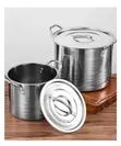 Heavy-Duty 4-Piece Stainless Steel Stock Pot Set with Lids - 5