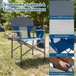 Heavy-Duty Folding Camping Director's Chair with Table & Cup Holder - 5