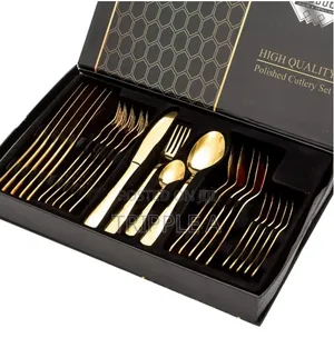 36-Piece Gold Premium Stainless Steel Cutlery Set