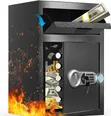 Biometric Steel Drop Deposit Fireproof Safe - 2