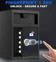 Biometric Steel Drop Deposit Fireproof Safe - 4