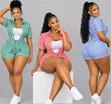 3pcs Women's Striped Clothing Set - 2