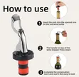 Red Wine Stopper with Bottle Opener - 2