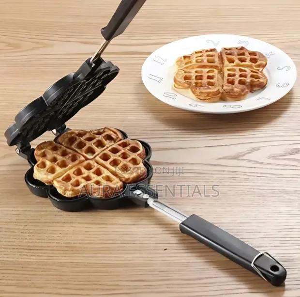 Heart-Shaped Waffle Maker Pan - 1