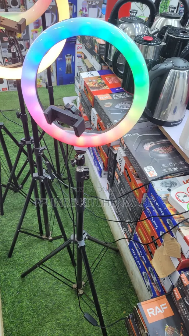 10" RGB LED Ring Light Set with Tripod - 1