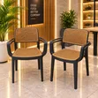 Mesh Aerated Back Plastic Chairs with Armrests - 1