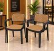 Mesh Aerated Back Plastic Chairs with Armrests - 2