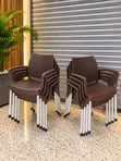 Brand New Plastic Chairs with Steel Legs - 2