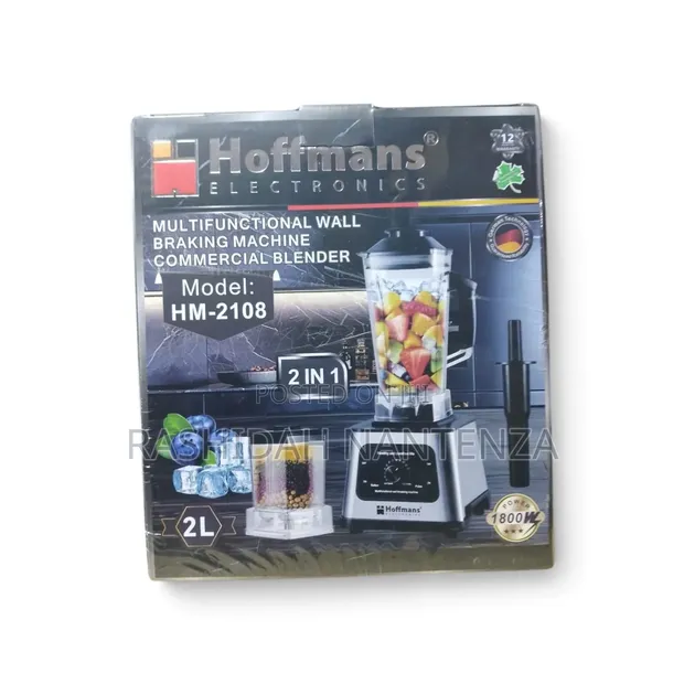 Hoffmans HM-2108 2-in-1 Multifunctional Blender - 1800W - 1