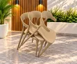 Stylish Plastic Dining Chairs with Armrests (Brand New) - 2