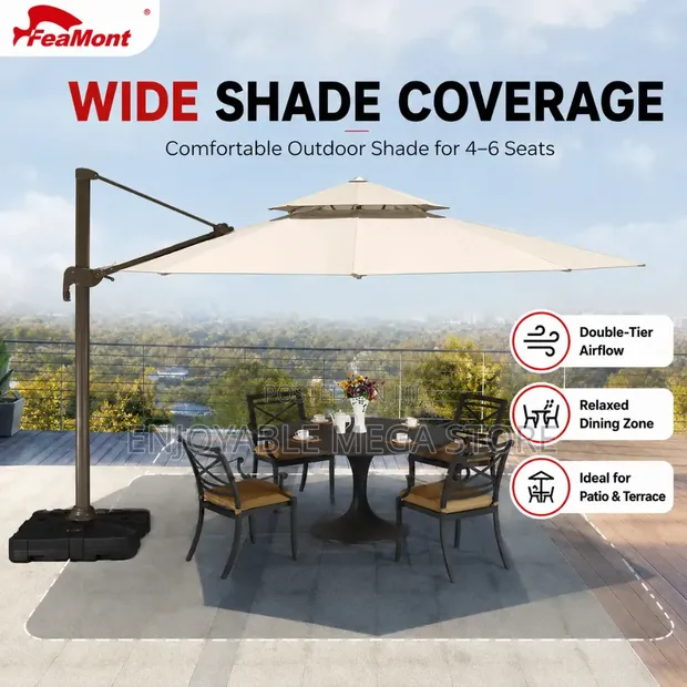Outdoor Wide Shade Garden Business Umbrella - 1
