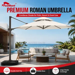 Roman Empire Large Outdoor Garden Umbrella - Brand New