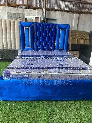 Brand New 5x6 Bed with Stripes - Blue
