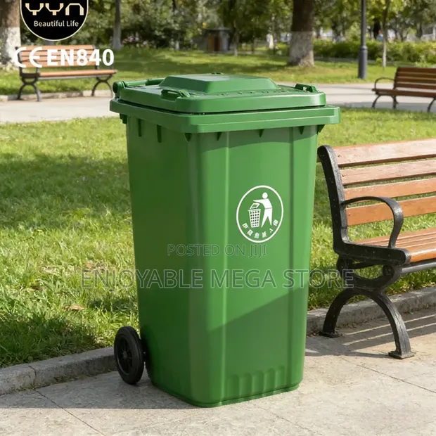 240L Heavy Duty Plastic Dust Bins (Brand New) - 1