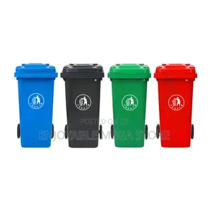Heavy Duty Wheeled Plastic Dust Bins - 120L