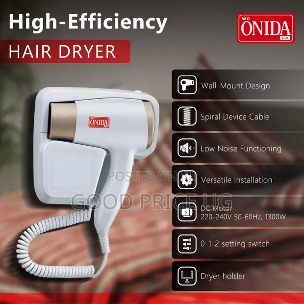 Onida Plus Wall-Mounted Hair Dryer - 1