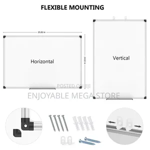 Double Sided Magnetic Whiteboard 60x90cm