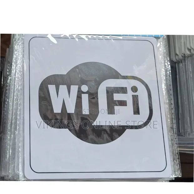 5 Pieces Self-Adhesive WiFi Sign - 1