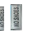 Self-Adhesive 'No Shoes' Sign - Silver - 2