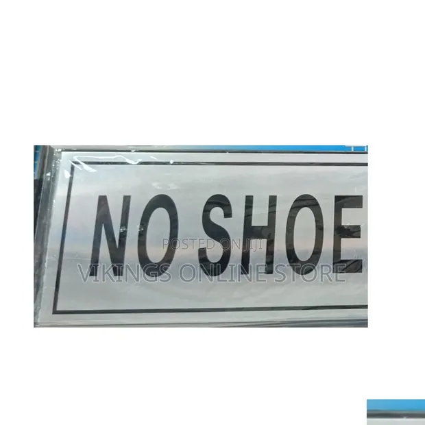 5 Pieces 'No Shoes' Self-Adhesive Sign - 1